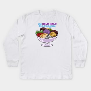 UBE HALO-HALO FILIPINO DESSERT Kids Long Sleeve T-Shirt